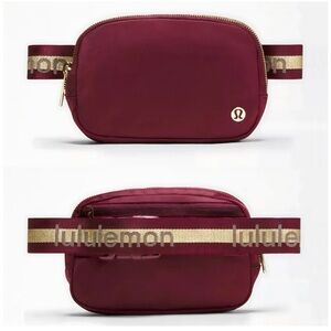 NWT Lululemon Everywhere Belt Bag 1L in Burgundy and Gold